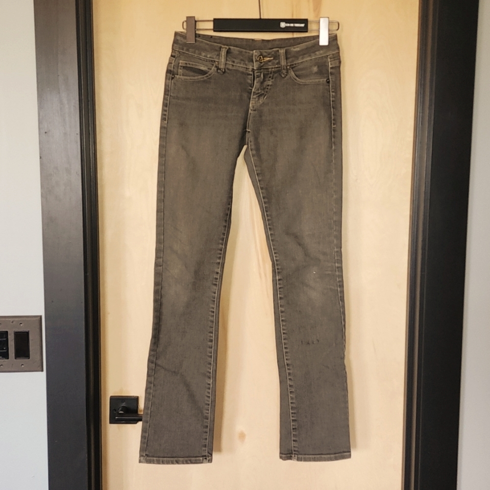 Volcom warm grey stretch jeans size 3